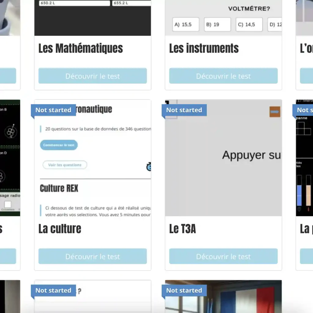 Les tests de sélection EOPN
